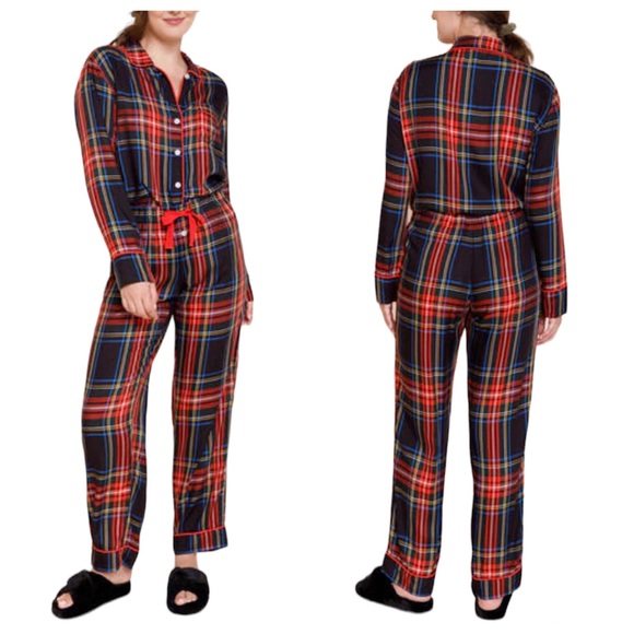 J. Crew Other - J. Crew Oversized Tartan Plaid Pajama Set Long Sleeves Long Pants XXS/XS